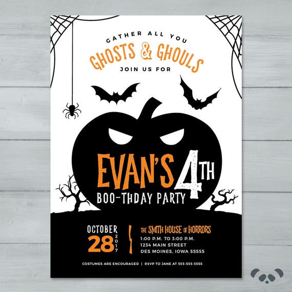 Best ideas about Halloween Birthday Party Invitations
. Save or Pin Halloween Birthday Party Invitation Pumpkin Spooky Now.