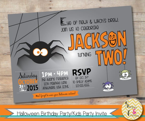 Best ideas about Halloween Themed Birthday Party Invitations
. Save or Pin Halloween Birthday Party Invitation Halloween Theme 1st Now.