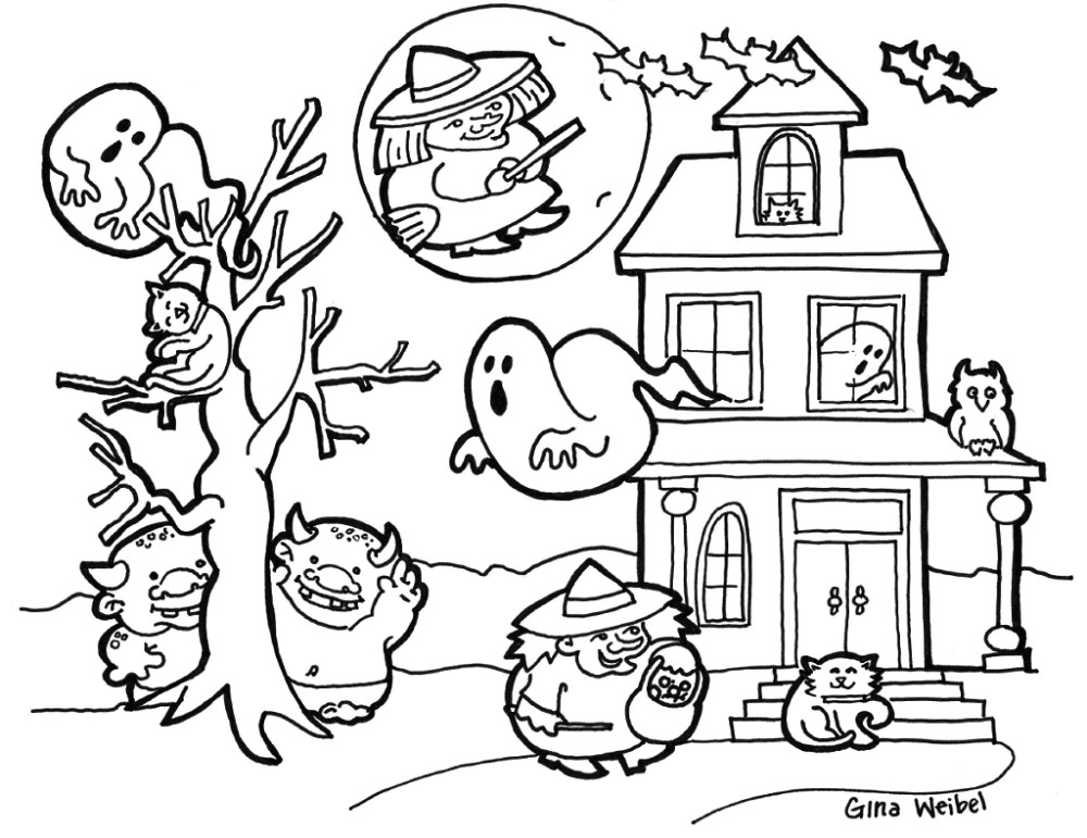 Best ideas about Haloween Coloring Pages
. Save or Pin 30 Cute Halloween Coloring Pages For Kids Now.