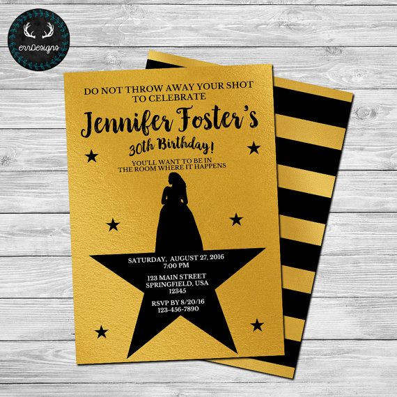 Best ideas about Hamilton Birthday Card
. Save or Pin Hamilton Party Invitation by ERRdesigns Purchase Options Now.