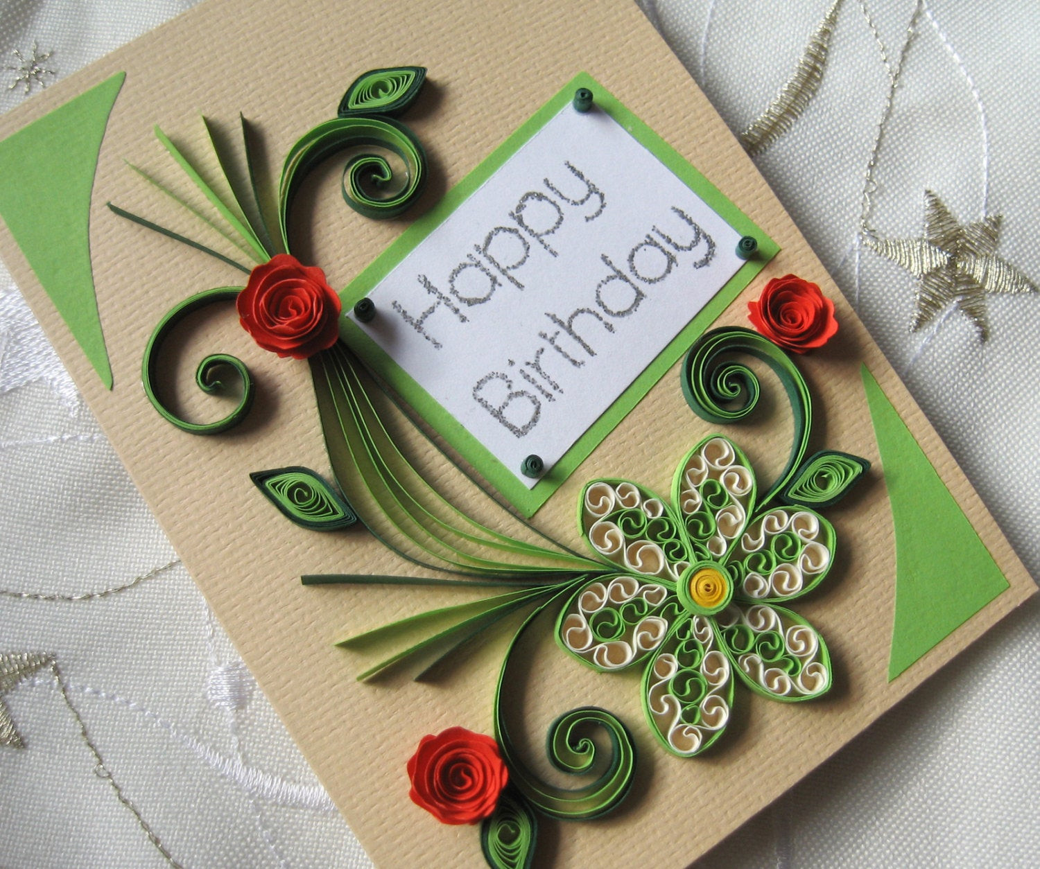 Best ideas about Handmade Birthday Card
. Save or Pin Happy Birthday Card Handmade Quilling Card Quilled Now.