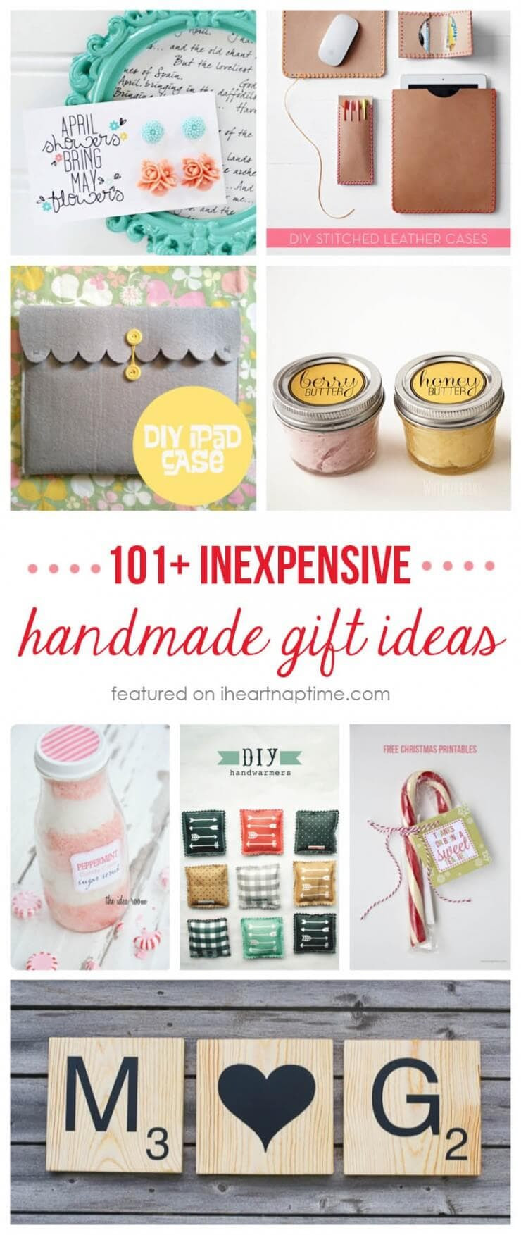 Best ideas about Handmade Christmas Gift Ideas
. Save or Pin 50 homemade t ideas to make for under $5 I Heart Nap Time Now.