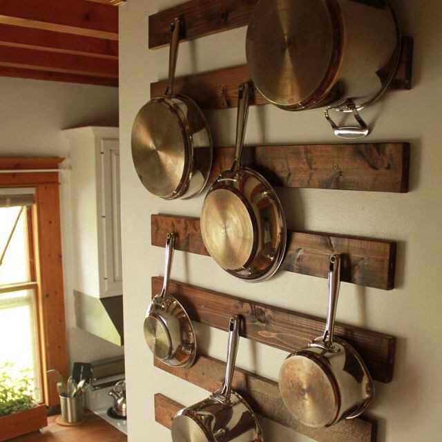 Best ideas about Hang Pots And Pans On Wall DIY
. Save or Pin Rustic pan holder Create Now.
