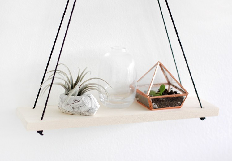 Best ideas about Hanging Shelves DIY
. Save or Pin Simple DIY Shelves Hanging From Rings Shelterness Now.