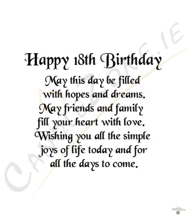 Best ideas about Happy 18th Birthday Quote
. Save or Pin Happy 18th Birthday Daughter Quotes QuotesGram Now.