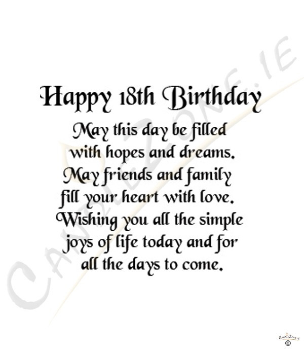 Best ideas about Happy 18th Birthday Quotes
. Save or Pin Happy 18th Birthday Daughter Quotes QuotesGram Now.