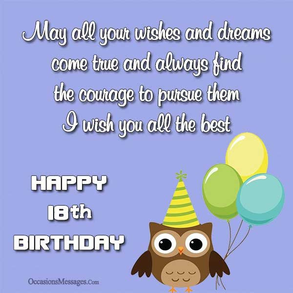 Best ideas about Happy 18th Birthday Wishes
. Save or Pin Happy 18th Birthday Wishes Occasions Messages Now.