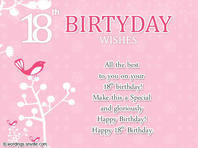 Best ideas about Happy 18th Birthday Wishes
. Save or Pin 18th Birthday Wishes Greeting and Messages Wordings and Now.