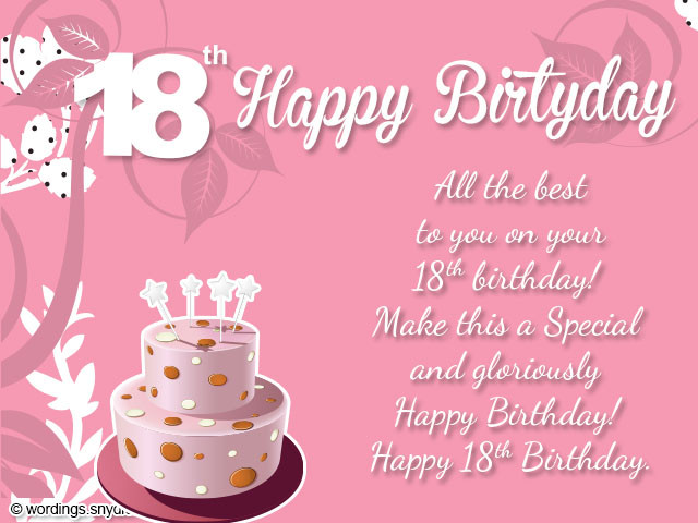 Best ideas about Happy 18th Birthday Wishes
. Save or Pin 18th Birthday Wishes Greeting and Messages Wordings and Now.