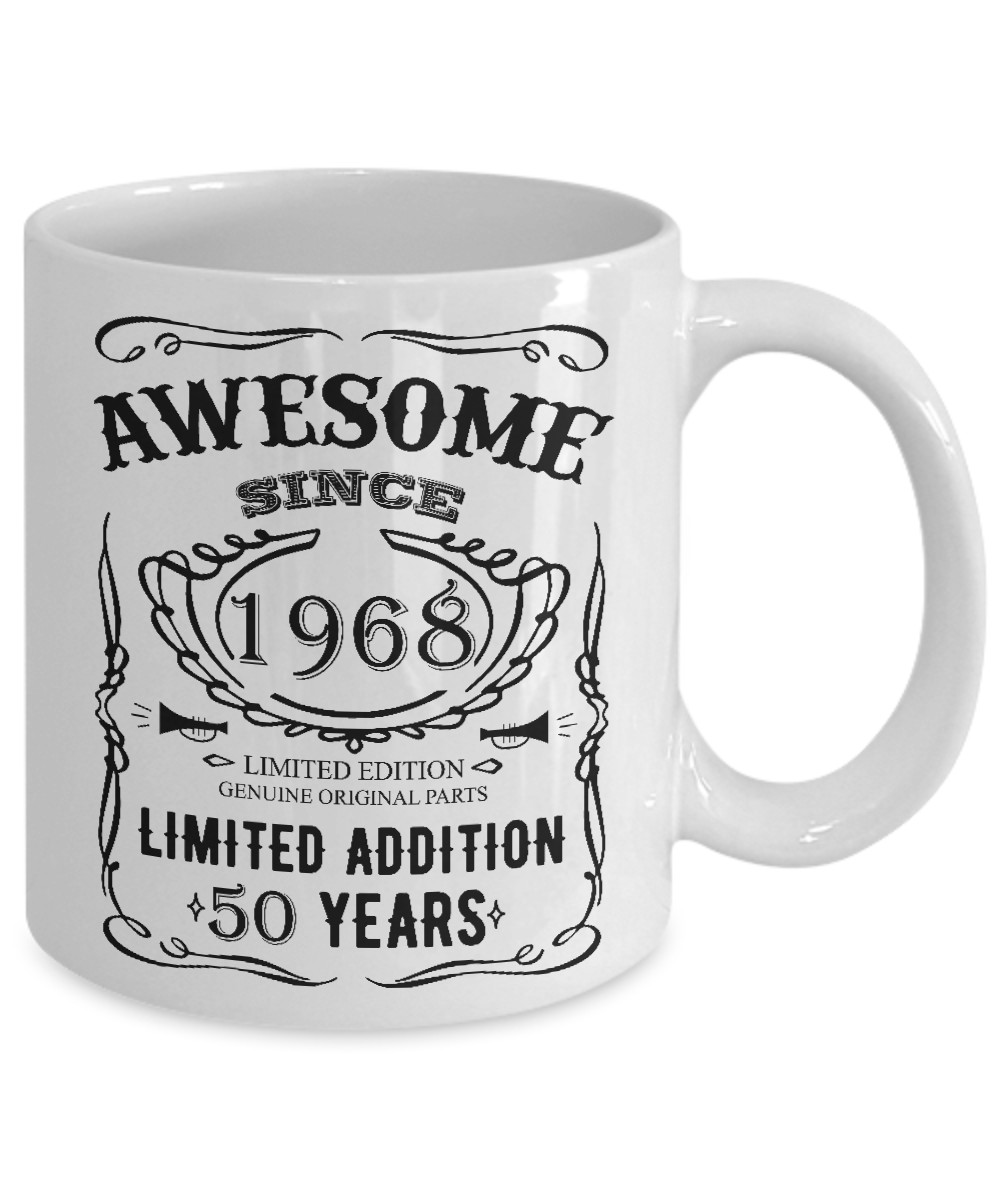 Best ideas about Happy 50th Birthday Funny
. Save or Pin 50 Birthday Mug Happy 50th Fifty Years Old 1968 Gift Idea Now.