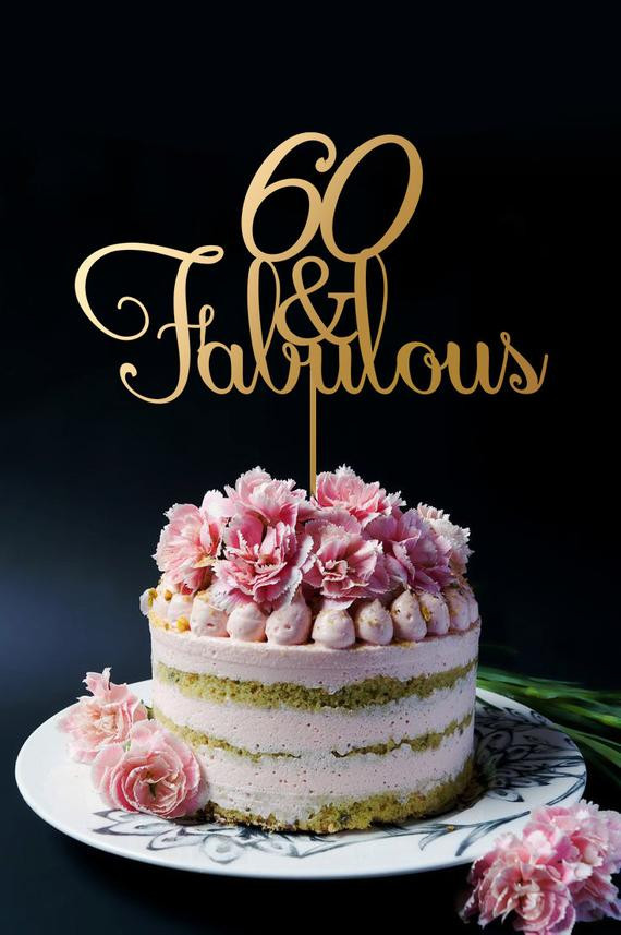 Best ideas about Happy 60th Birthday Cake
. Save or Pin 60th Birthday Cake Topper 60th Anniversary Cake Topper 60 Now.