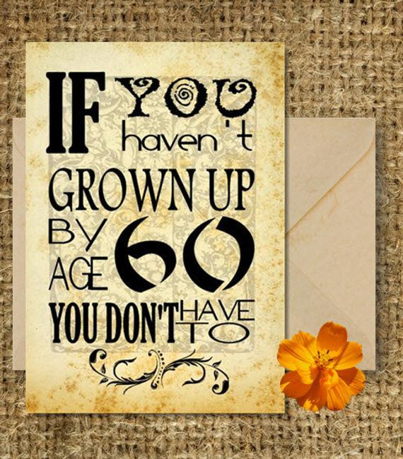 Best ideas about Happy 60th Birthday Funny
. Save or Pin 60th Birthday Card Funny Card Getting Old Turning 60 Now.