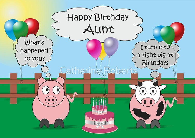 Best ideas about Happy Birthday Aunt Funny
. Save or Pin "Funny Animals Aunt Birthday Hilarious Rudy Pig & Moody Now.