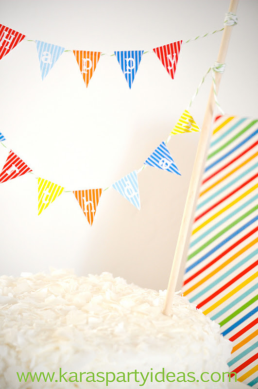 Best ideas about Happy Birthday Cake Banner
. Save or Pin Kara s Party Ideas FREE Mini Cake Pennant Bunting for Now.