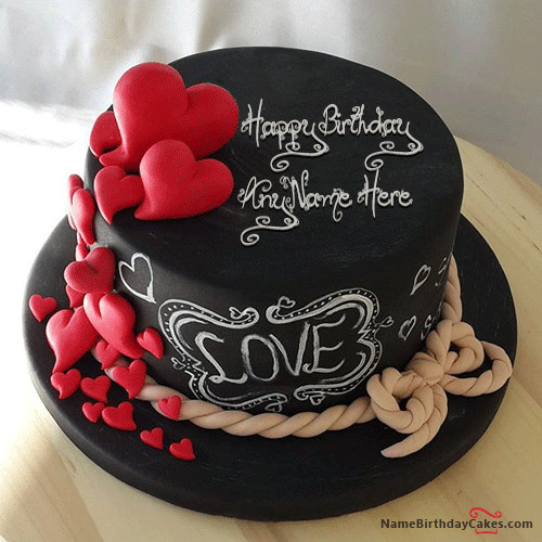 Best ideas about Happy Birthday Cake Image
. Save or Pin write name on Hearts Chocolate Birthday Cake For Lover Now.