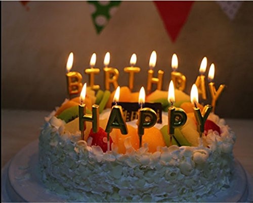 Best ideas about Happy Birthday Cake With Candles
. Save or Pin Unique Gold Birthday Letter Cake Candles Funny Birthday Now.