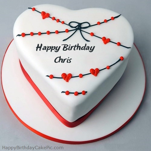 Best ideas about Happy Birthday Chris Cake
. Save or Pin Red White Heart Happy Birthday Cake For Chris Now.