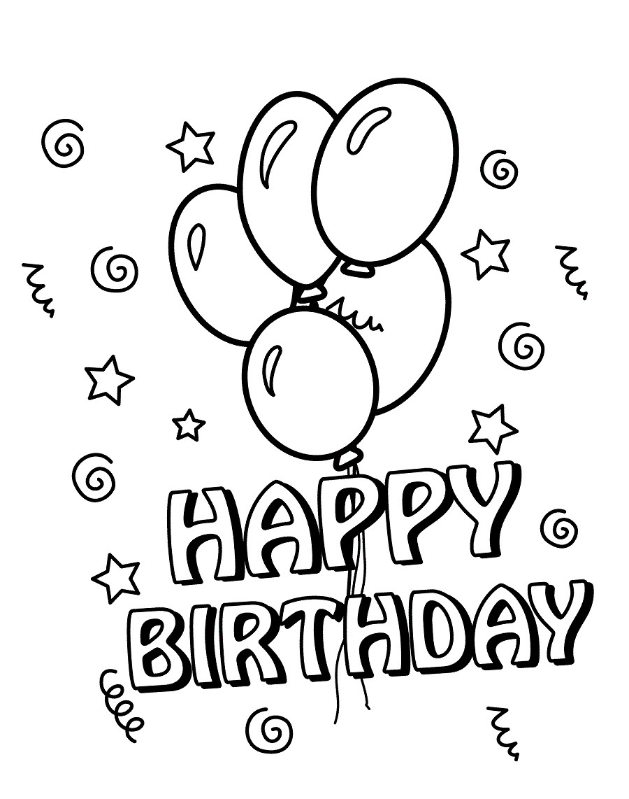 Best ideas about Happy Birthday Coloring Card
. Save or Pin 25 Free Printable Happy Birthday Coloring Pages Now.