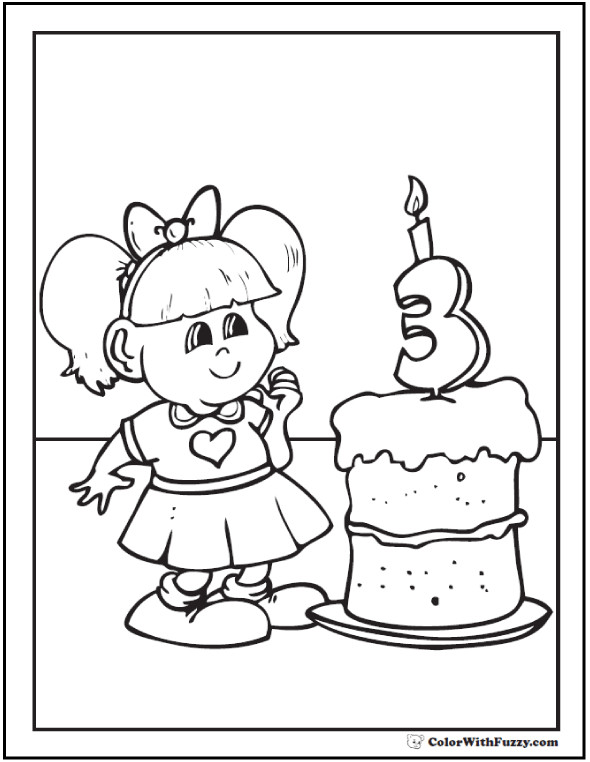 Best ideas about Happy Birthday Coloring Pages For Girls
. Save or Pin 55 Birthday Coloring Pages Customizable PDF Now.