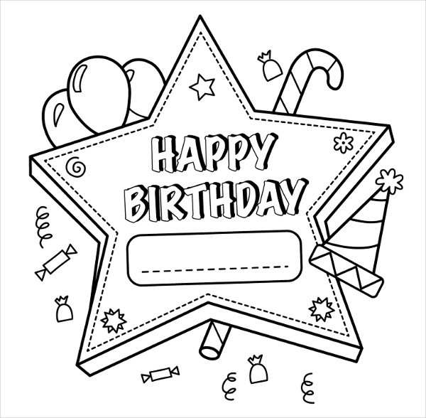 Best ideas about Happy Birthday Coloring Pages For Kids
. Save or Pin 9 Happy Birthday Coloring Pages Free PSD JPG Gif Now.