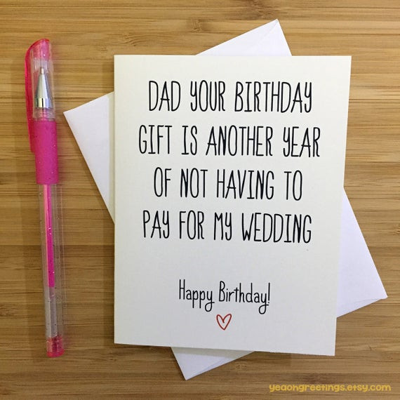 Best ideas about Happy Birthday Dad Funny
. Save or Pin Happy Birthday Dad Card for Dad Funny Dad Card Gift for Now.