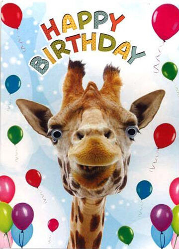 Best ideas about Happy Birthday Funny Animals
. Save or Pin Funny Giraffe & Balloons Birthday Card 3D Goggly Moving Now.