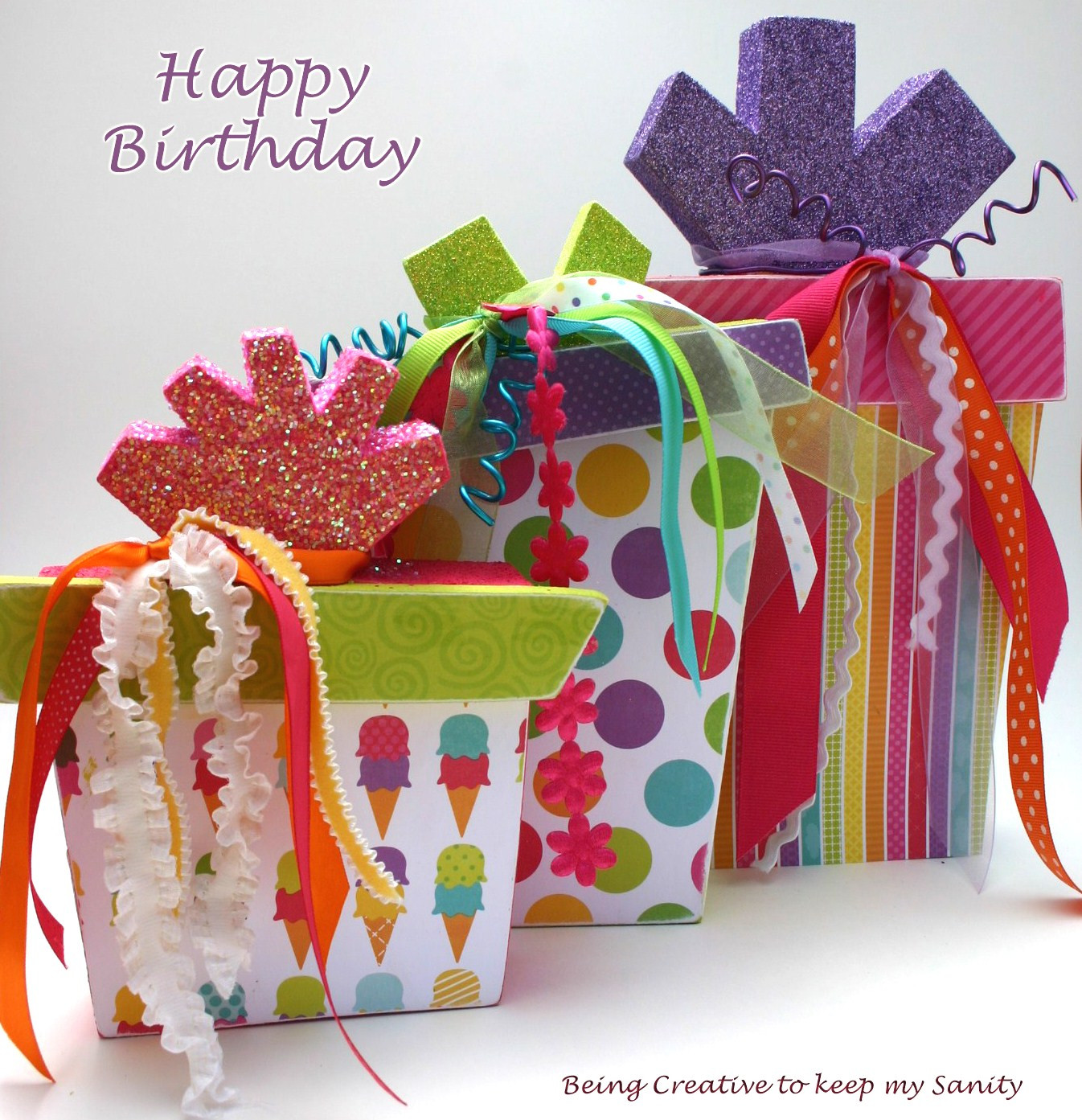 Best ideas about Happy Birthday Gifts
. Save or Pin Being creative to keep my sanity Birthday Present Decor Now.