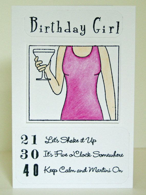 Best ideas about Happy Birthday Girlfriend Funny
. Save or Pin Happy 40th Birthday Martini Card by TheNestedTurtle on Now.