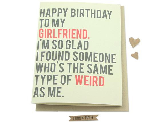 Best ideas about Happy Birthday Girlfriend Funny
. Save or Pin Funny Girlfriend Birthday Card Girlfriend s by GrimmAndProper Now.