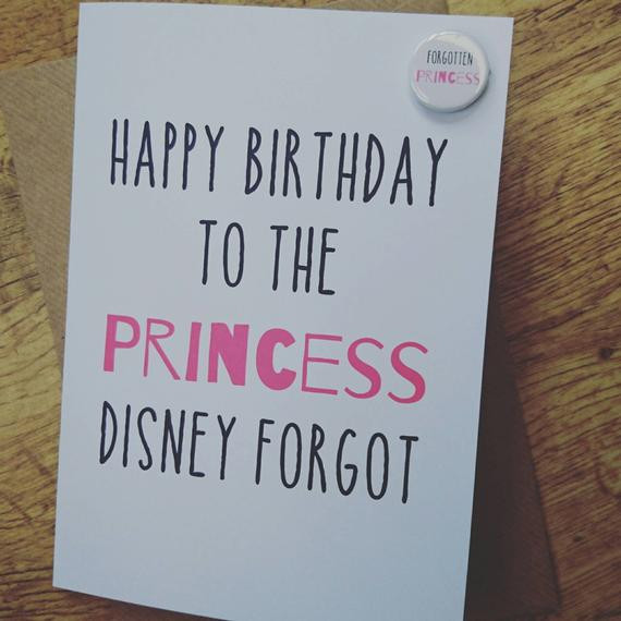 Best ideas about Happy Birthday Girlfriend Funny
. Save or Pin Happy Birthday to the Princess Disney Forgot funny card A5 Now.