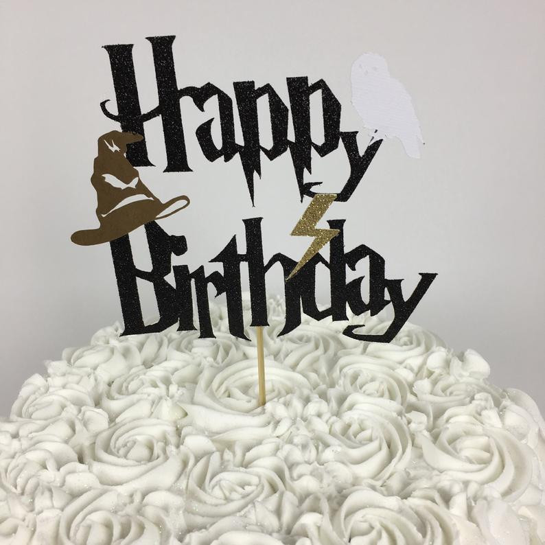 Best ideas about Happy Birthday Harry Cake
. Save or Pin Harry Potter Happy Birthday Cake Topper lightning bolt Now.