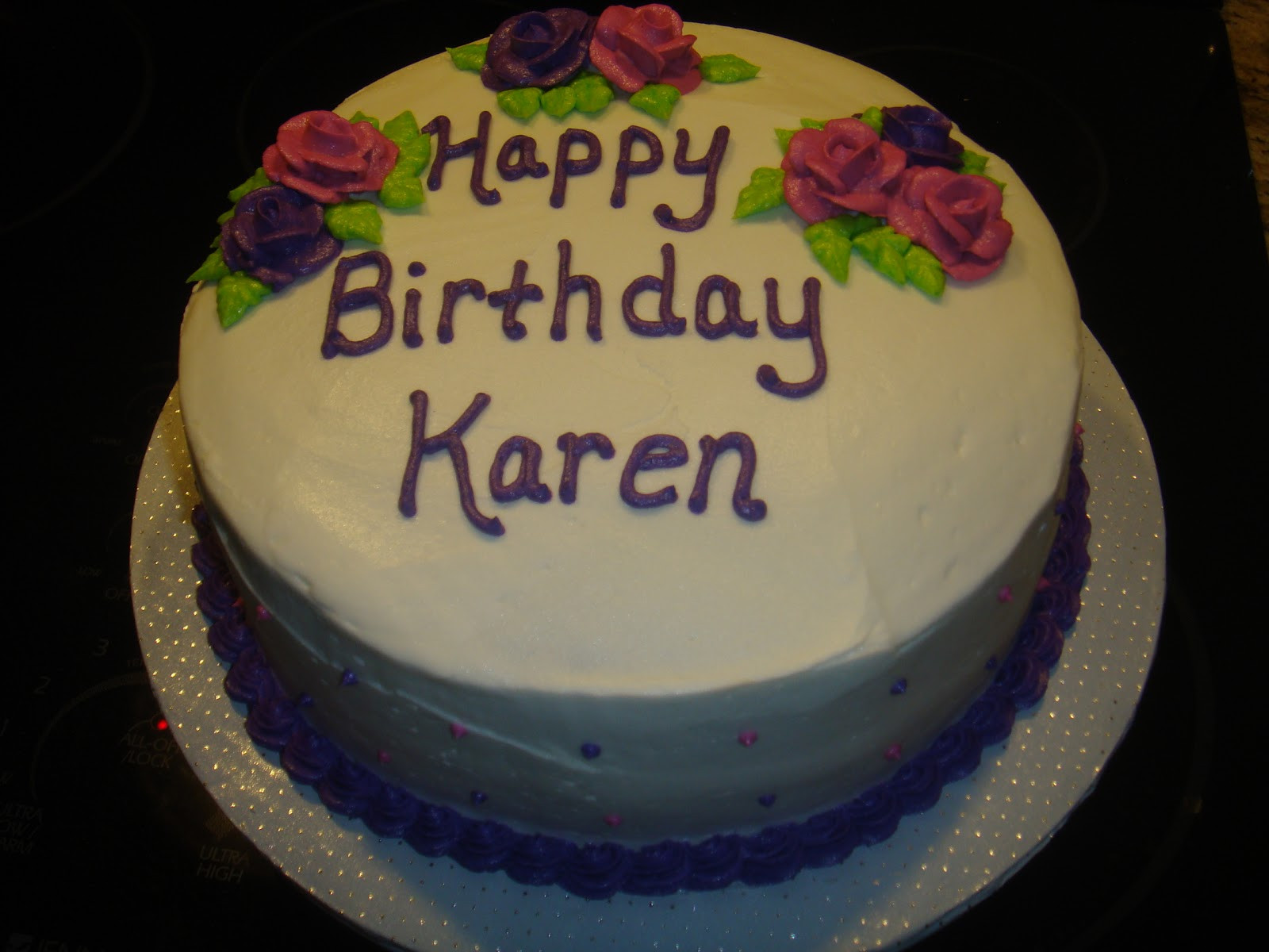 Best ideas about Happy Birthday Karen Cake
. Save or Pin Vicki s Sweet Treats Karen s Birthday Cake Traditional Now.