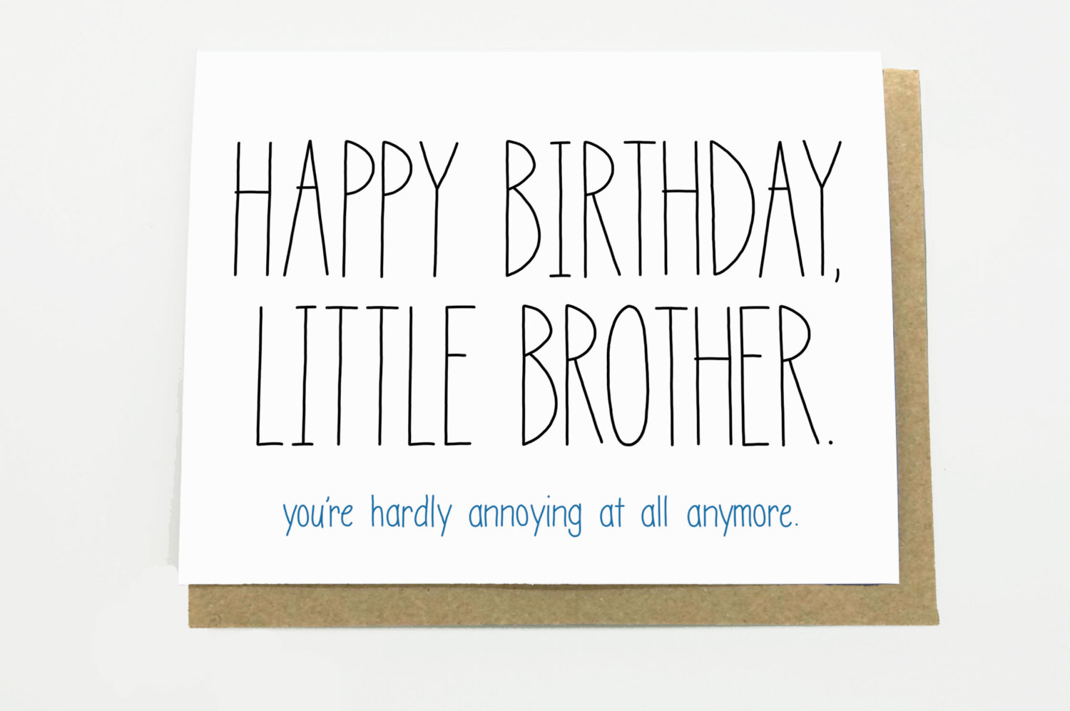 Best ideas about Happy Birthday Lil Brother Funny
. Save or Pin Funny Birthday Card Little Brother You re by CheekyKumquat Now.