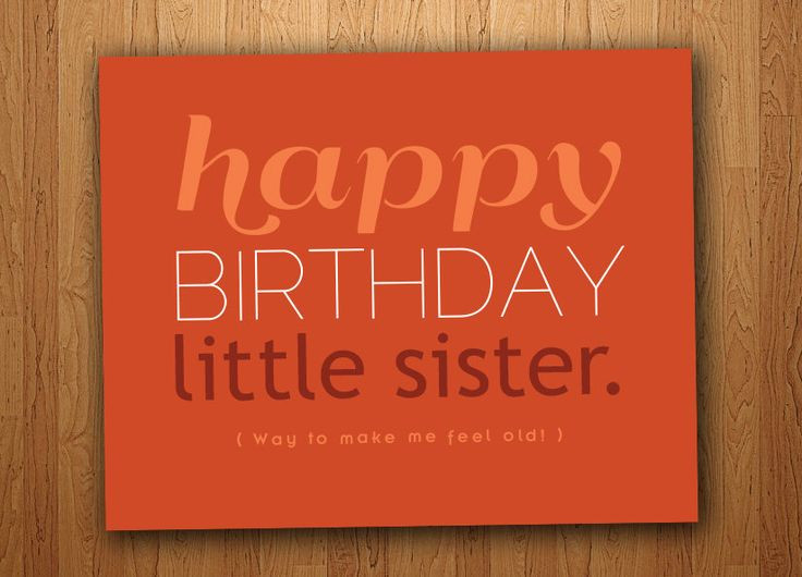 Best ideas about Happy Birthday Little Sister Funny
. Save or Pin Little Sister Funny Birthday Card Printable $3 Now.