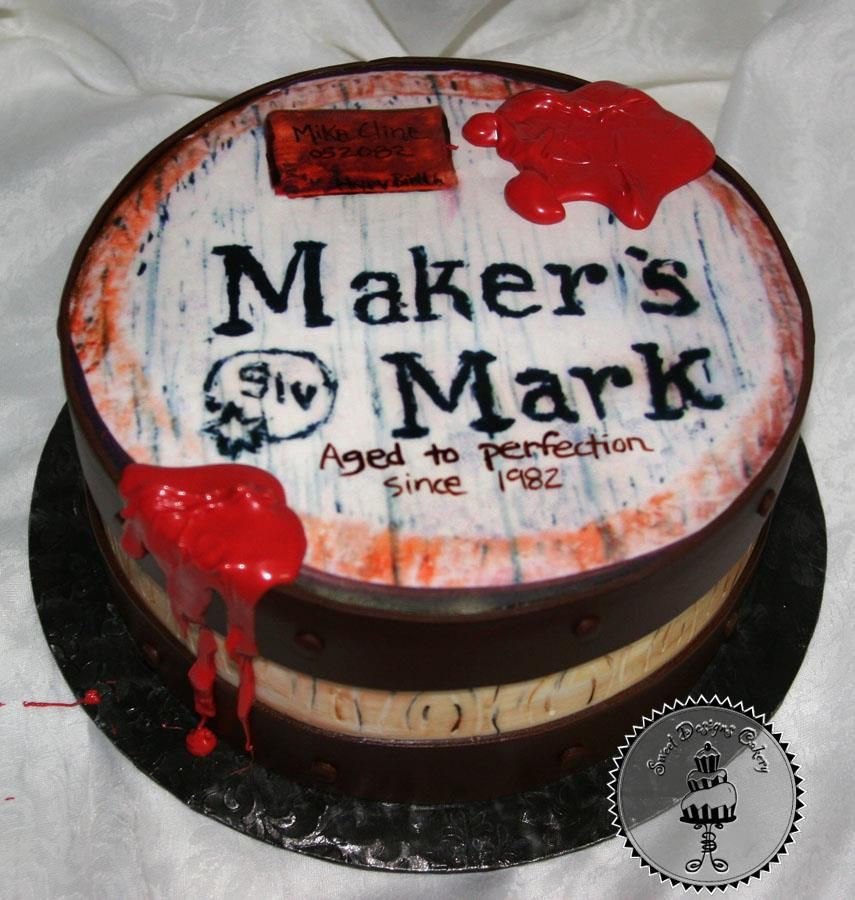Best ideas about Happy Birthday Mark Cake
. Save or Pin Maker s Mark Bourbon whiskey barrel birthday cake Now.