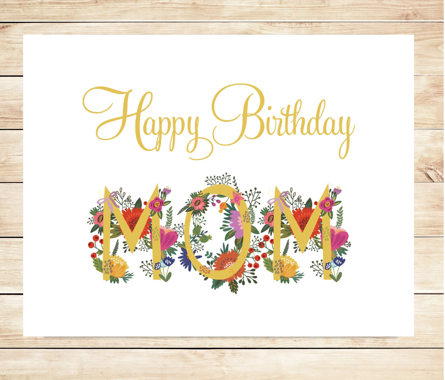 Best ideas about Happy Birthday Mom Card
. Save or Pin Printable Mom Happy Birthday Card DIY Happy Birthday Card Now.