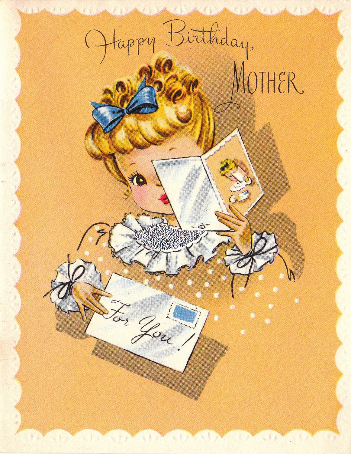 Best ideas about Happy Birthday Mom Card
. Save or Pin Vintage 1950s UNUSED Happy Birthday Mother Greetings Card B4 Now.