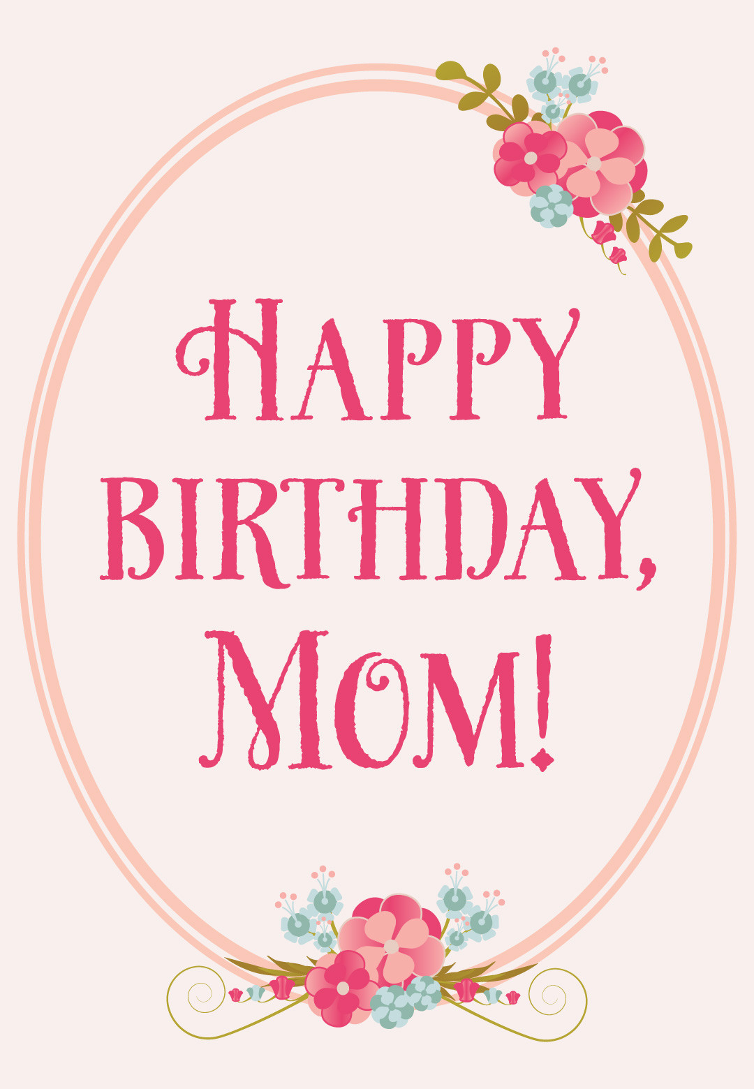 Best ideas about Happy Birthday Mom Card
. Save or Pin Floral Birthday for Mom Free Birthday Card Now.