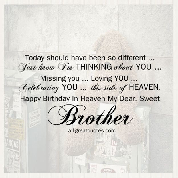 Best ideas about Happy Birthday To My Brother Quotes
. Save or Pin Happy Birthday In Heaven Brother Quotes CARDS Now.