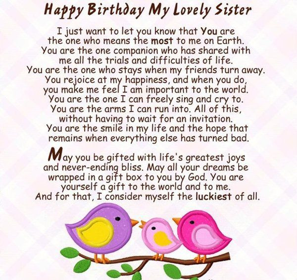 Best ideas about Happy Birthday To My Sister Quotes
. Save or Pin happy birthday to my sister Now.