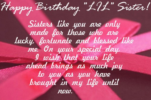 Best ideas about Happy Birthday To My Sister Quotes
. Save or Pin The 105 Happy Birthday Little Sister Quotes and Wishes Now.