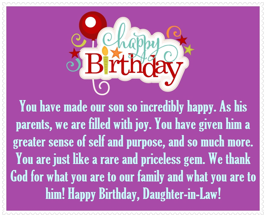 Best ideas about Happy Birthday Wishes For Daughter In Law
. Save or Pin Daughter in Law Happy Birthday Quotes and Greetings Now.