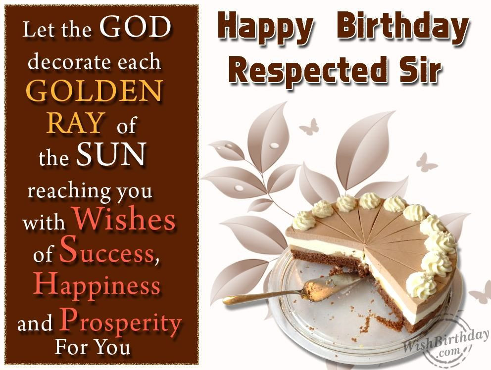 Best ideas about Happy Birthday Wishes Quotes
. Save or Pin Happy Birthday Respected Sir Now.