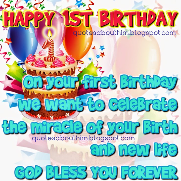 Best ideas about Happy First Birthday Quotes
. Save or Pin 1st Birthday Quotes For Cards QuotesGram Now.