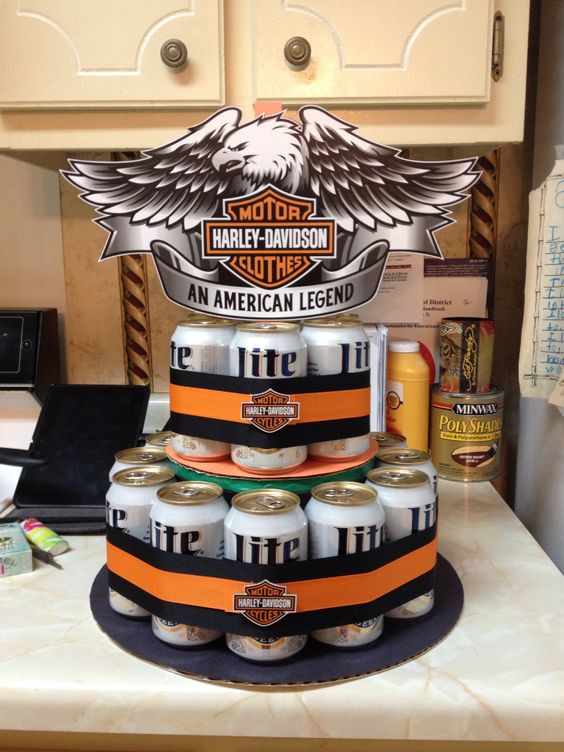 Best ideas about Harley Davidson Gift Ideas For Him
. Save or Pin Harley Davidson beer cake I made for my dad s 50th Now.