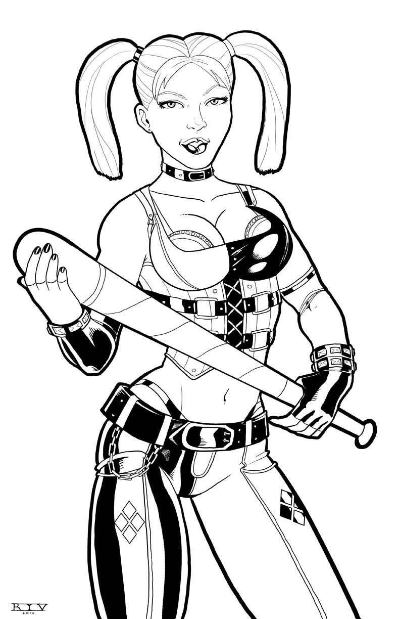 Best ideas about Harley Quinn And Joker Coloring Pages
. Save or Pin RIVAGANDA Harley Quinn Now.