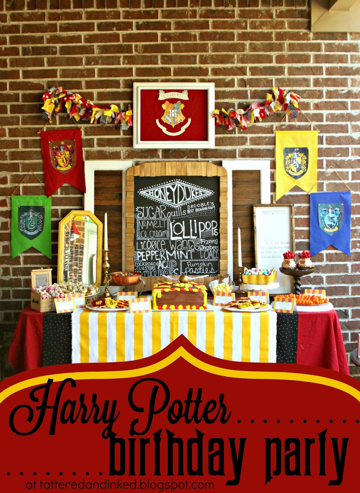 Best ideas about Harry Potter Birthday Decorations
. Save or Pin Tattered and Inked DIY Harry Potter Birthday Party Now.