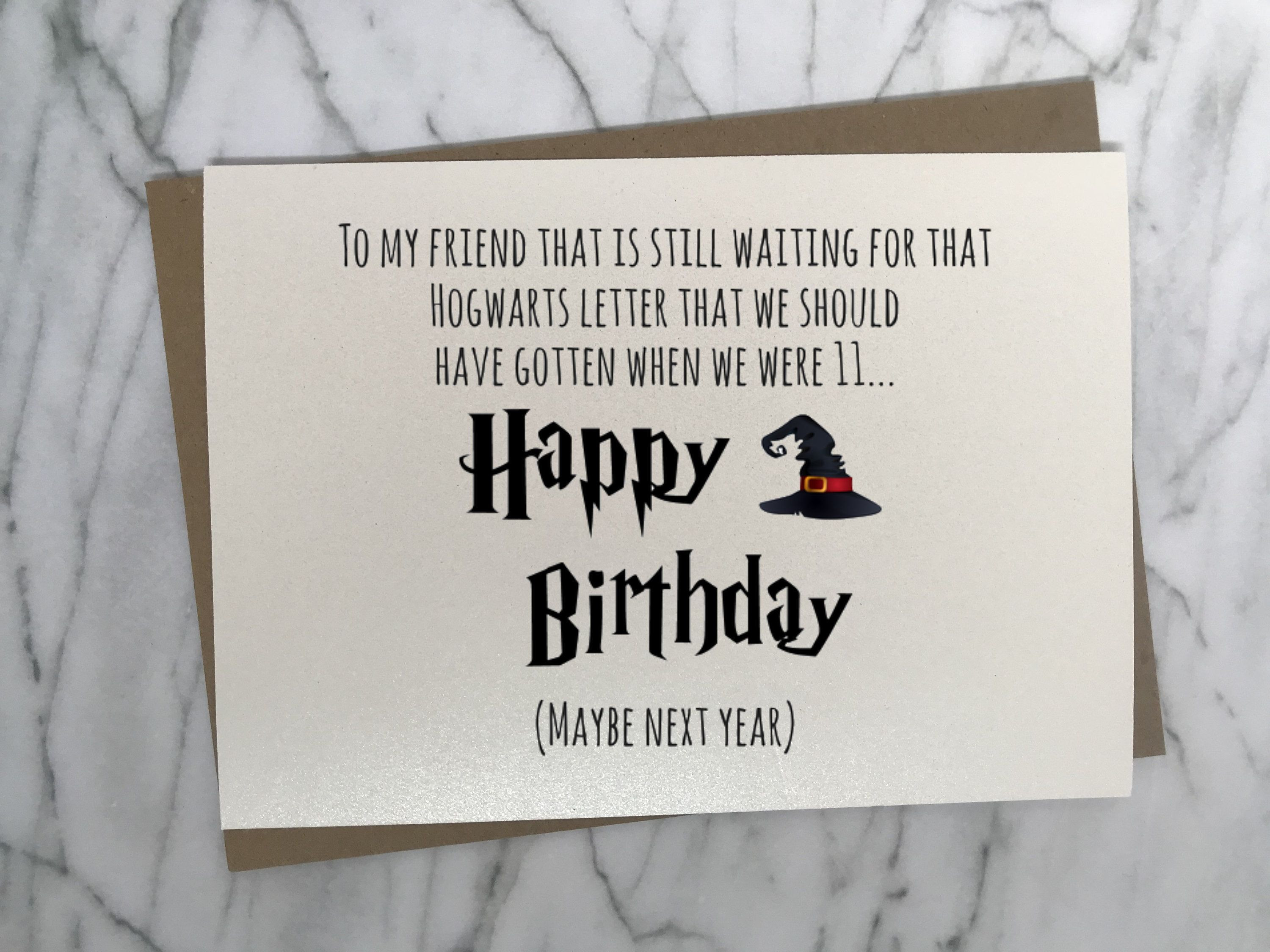Best ideas about Harry Potter Birthday Wishes
. Save or Pin Harry Potter Birthday Card Letter Best Friend Hogwarts Now.