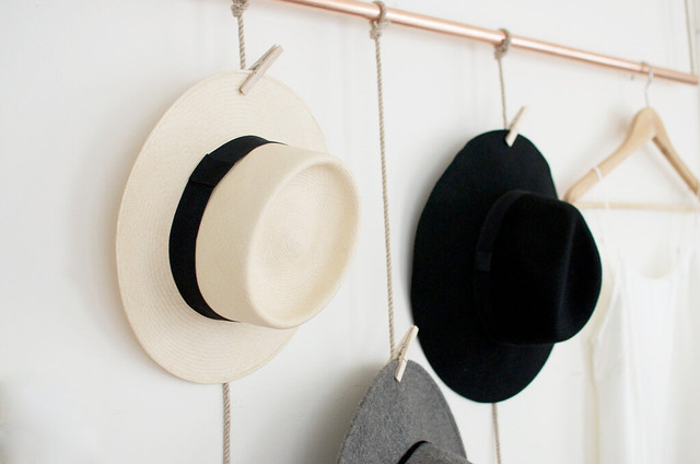 Best ideas about Hat Rack DIY
. Save or Pin DIY Hanging Copper Hat Rack Now.
