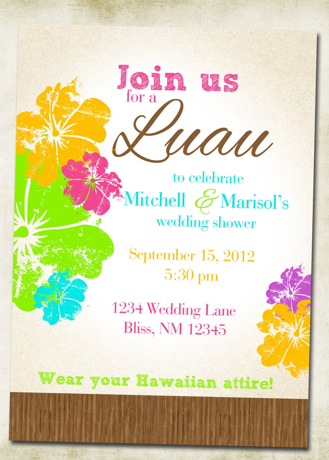 Best ideas about Hawaiian Birthday Invitations
. Save or Pin Luau Hawaiian Themed Invitation Now.